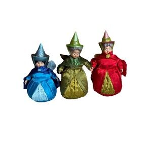 Disney Store Sleeping Beauty Aurora Fairy Godmothers Flora Fauna Merryweather